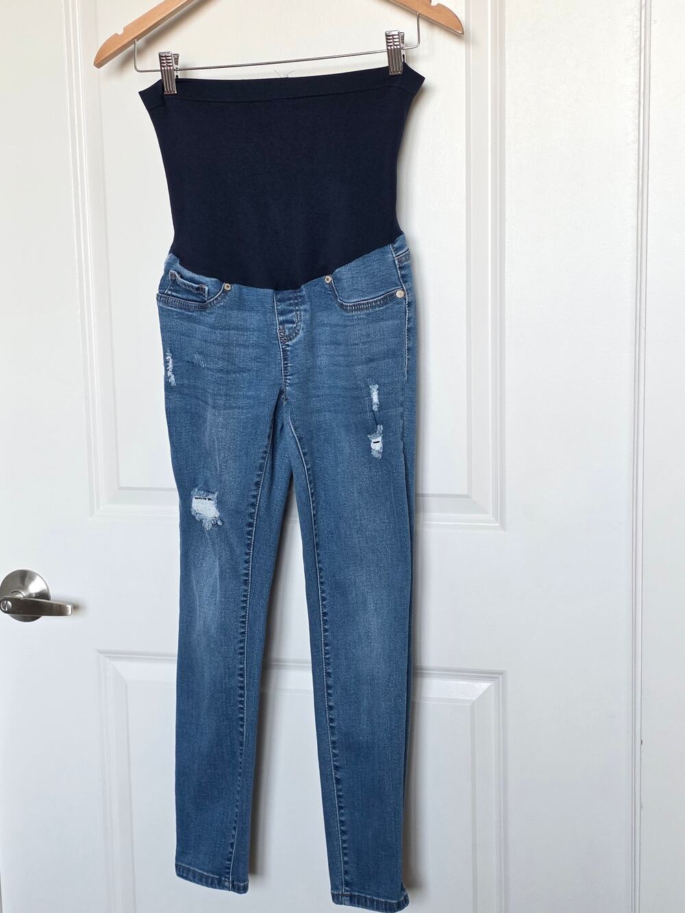 Haute Mama Maternity Distressed Jeans